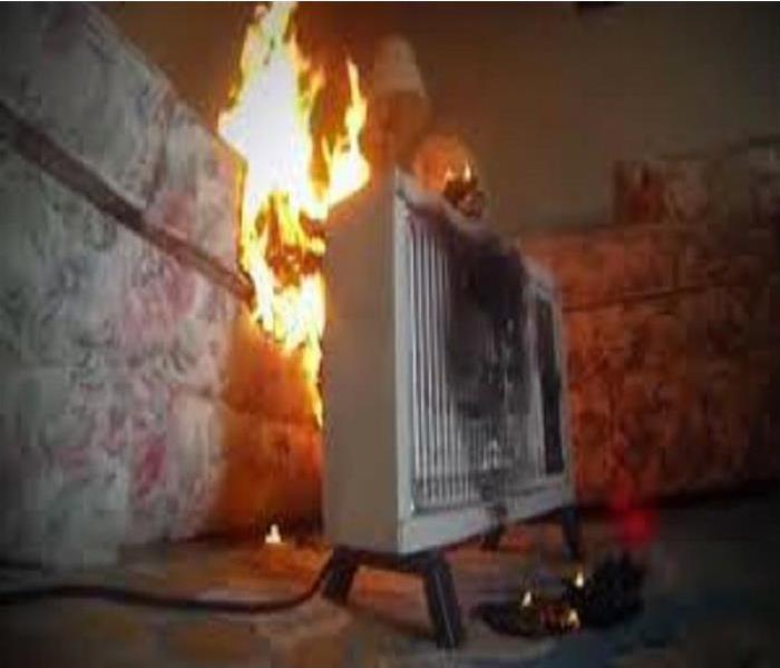 Space Heater on Fire 